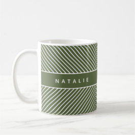 Taza De Café Patrón geométrico inicial / monograma