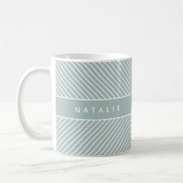Taza De Café Patrón geométrico inicial / monograma