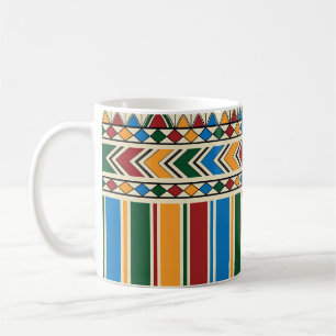 Taza De Café Patrón geométrico inspirado en Al-Qatt Al-Asiri.