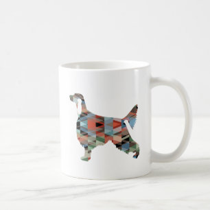 Taza De Café Patrón geométrico irlandés Silueta negra