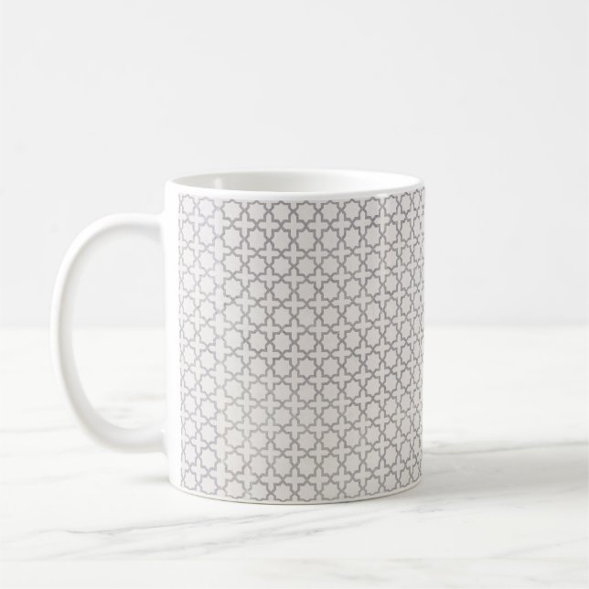 Taza De Café Patrón geométrico islámico beige (Izquierda)