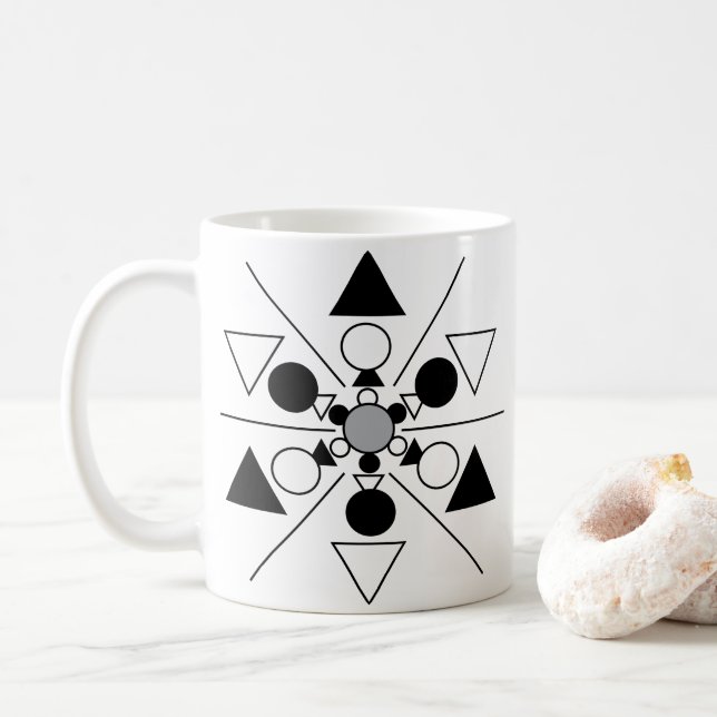 Taza De Café Patrón geométrico moderno (Con donut)