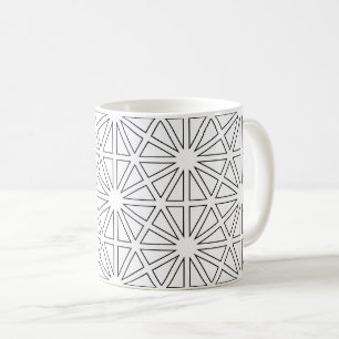 Taza De Café Patrón geométrico moderno de ráfaga de estrellas e