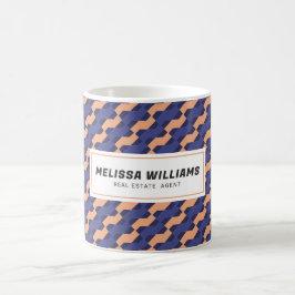 Taza De Café Patrón geométrico moderno entrelazado