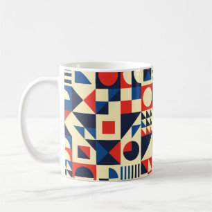 Taza De Café Patrón geométrico moderno sin soldadura de mediado
