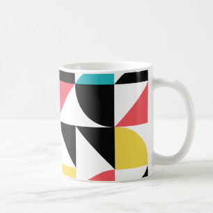 Taza De Café Patrón geométrico moderno, urbano, colorido y dive