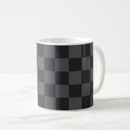 Taza De Café Patrón geométrico negro gris croata