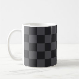 Taza De Café Patrón geométrico negro gris croata