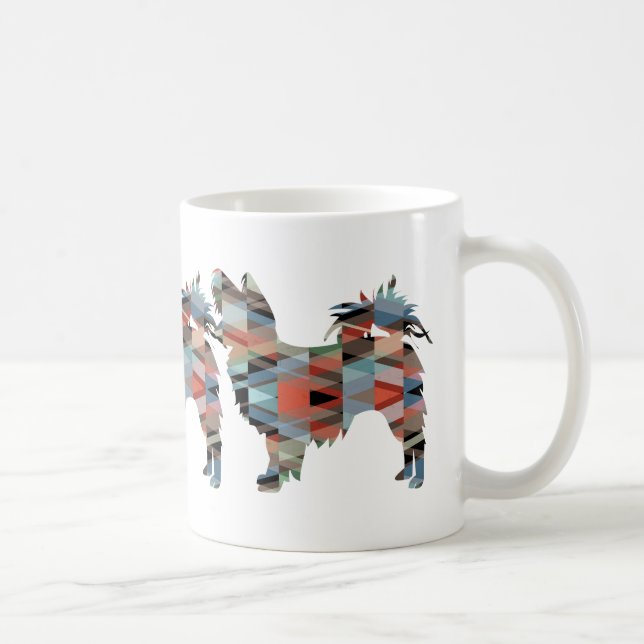 Taza De Café Patrón geométrico papilón Silhouette moderna (Derecha)