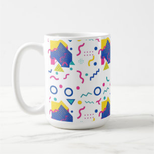 Taza De Café Patrón geométrico retro memphis