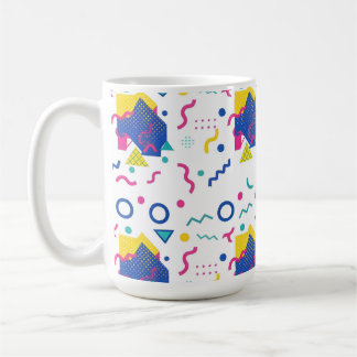 Taza De Café Patrón geométrico retro memphis