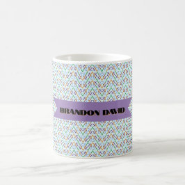 Taza De Café Patrón geométrico sin fisuras de Chevron en mosaic