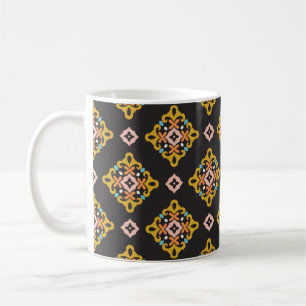 Taza De Café Patrón Geométrico sin Marea. Diseño de textura 
