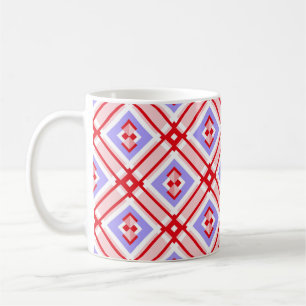 Taza De Café Patrón geométrico sin soldadura con cuadrados