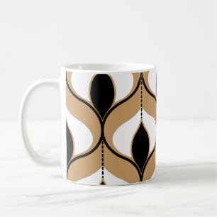 Taza De Café Patrón geométrico sin soldadura con líneas ondulad