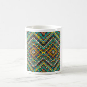 Taza De Café Patrón geométrico tribal Boho Étnico Azteca