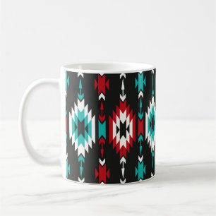 Taza De Café Patrón geométrico tribal de color sin fisuras. Étn
