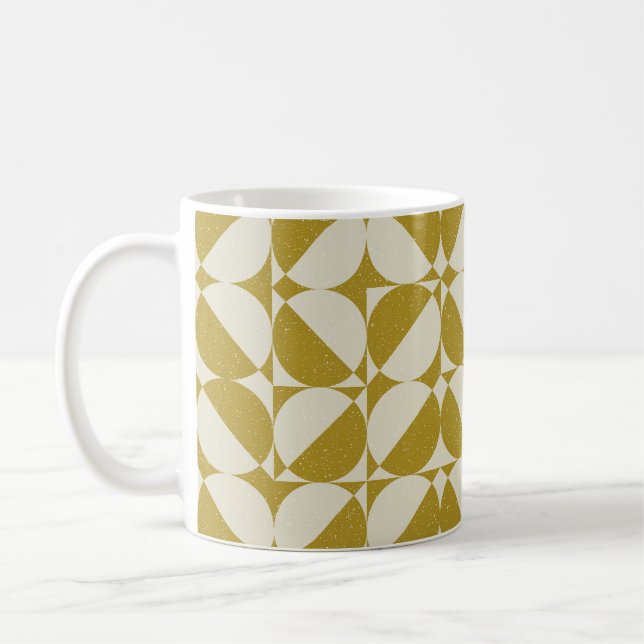 Taza De Café Patrón geométrico uniforme abstracto moderno con u (Izquierda)