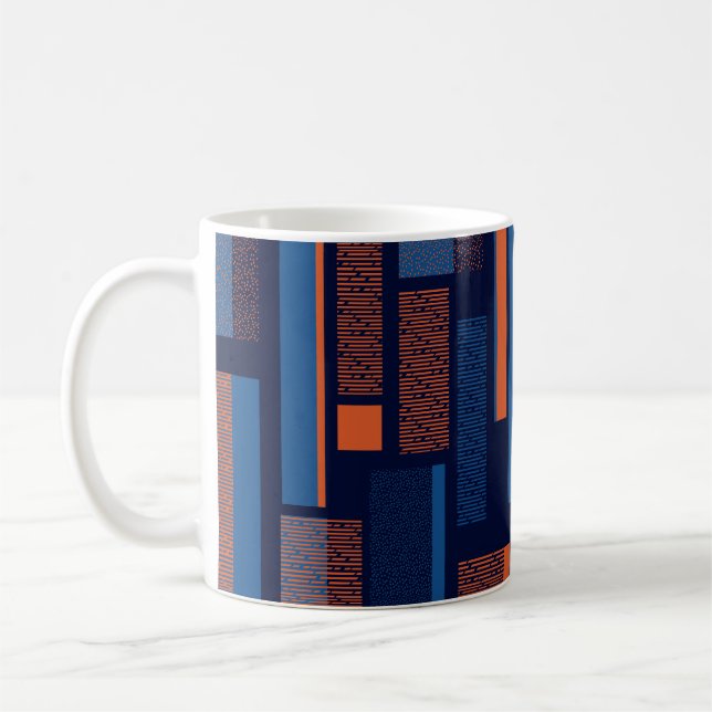 Taza De Café Patrón geométrico urbano, moderno y sin costuras (Izquierda)
