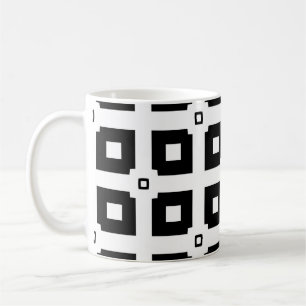 Taza De Café Patrón geométrico vintage. Fijación de los element