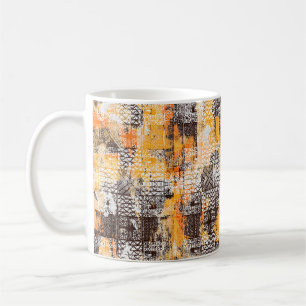 Taza De Café Patrón geométrico y transparente tribal moderno