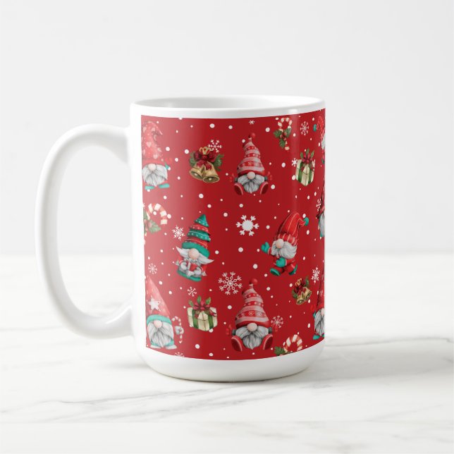 Taza De Café Patrón Gnome navidades Mug clásico de 15 oz (Izquierda)