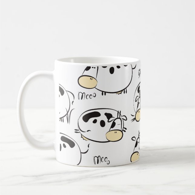 Taza De Café Patrón gracioso con animales infantiles. Clip de c (Izquierda)