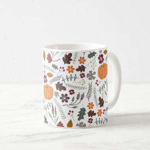 Taza De Café Patrón gráfico contemporáneo de calabaza de oto