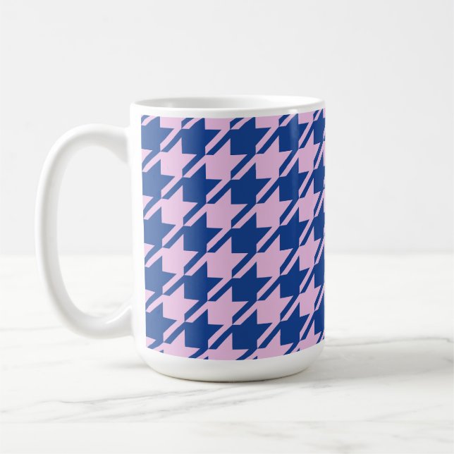 Taza De Café Patrón grande rosado y azul (Izquierda)