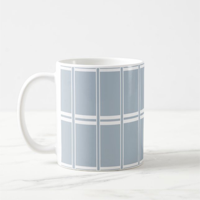 Taza De Café Patrón gris y blanco (Izquierda)