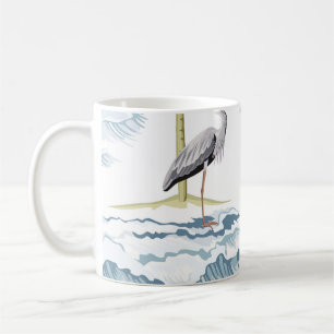 Taza De Café Patrón hawaiano vintage, floral de verano.