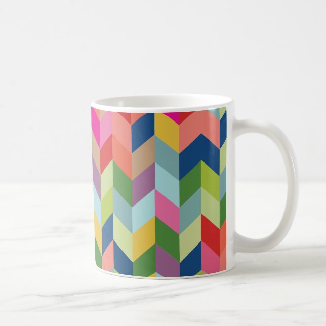Taza De Café Patrón Herringbone moderno (Derecha)