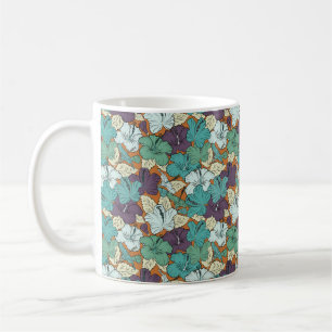 Taza De Café Patrón incomparable con hibisco de verano decorati