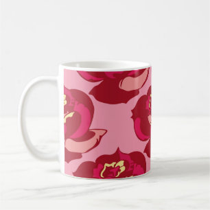 Taza De Café Patrón incomparable rosas burdeos de oro bellezas