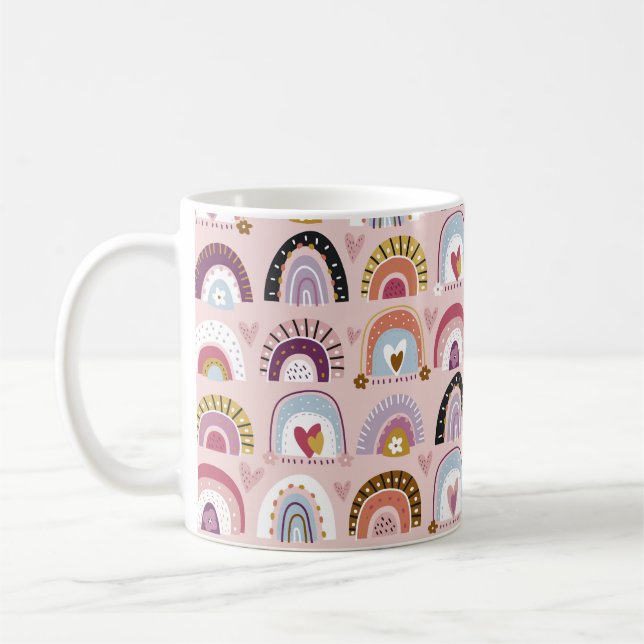 Taza De Café Patrón infantil sin costuras con dibujo abstracto  (Izquierda)