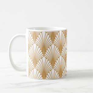 Taza De Café patrón ininterrumpido arabesco abstracto vintage.