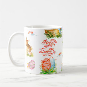 Taza De Café Patrón ininterrumpido colorido con conce de Pascua