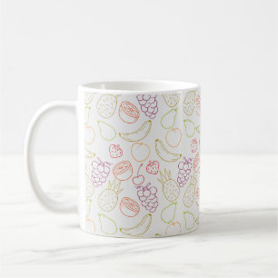 Taza De Café Patrón ininterrumpido de frutas Patrón de superf
