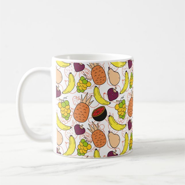 Taza De Café Patrón ininterrumpido de frutas | Patrón de superf (Izquierda)