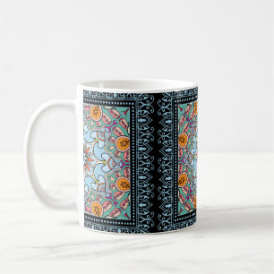 Taza De Café Patrón ininterrumpido de mandala étnica tribal