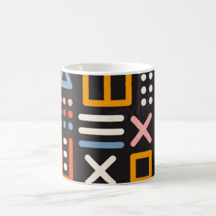 Taza De Café Patrón ininterrumpido de Memphis coloridos IV