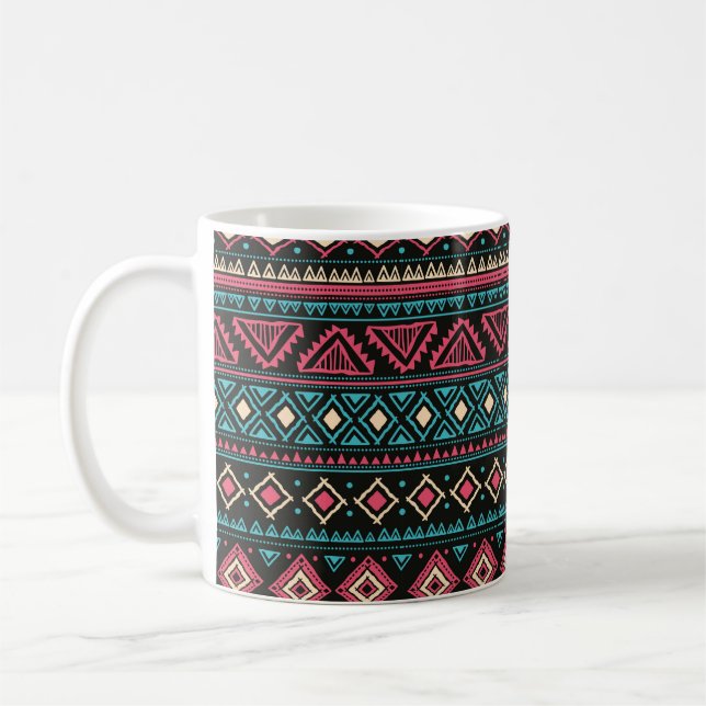 Taza De Café Patrón ininterrumpido de origen étnico tribal (Izquierda)