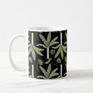 Taza De Café Patrón ininterrumpido de palmeras tropicales