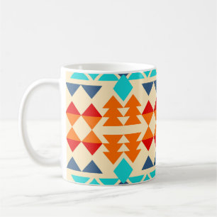 Taza De Café Patrón ininterrumpido de rhombus y tr de los nativ