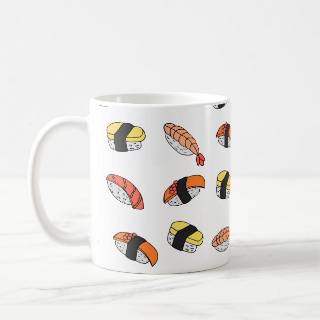 Taza De Café patrón ininterrumpido de sushi (Izquierda)