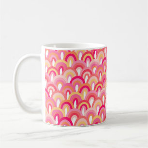 Taza De Café Patrón ininterrumpido de vieiras japonesas, lluvia