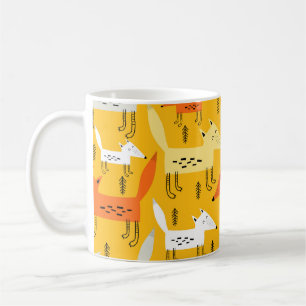 Taza De Café Patrón inmaculado con zorros personalizados, eleme
