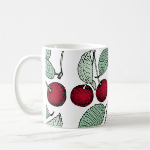 Taza De Café Patrón inquebrantable de cerezo vintage. Fondo, pa