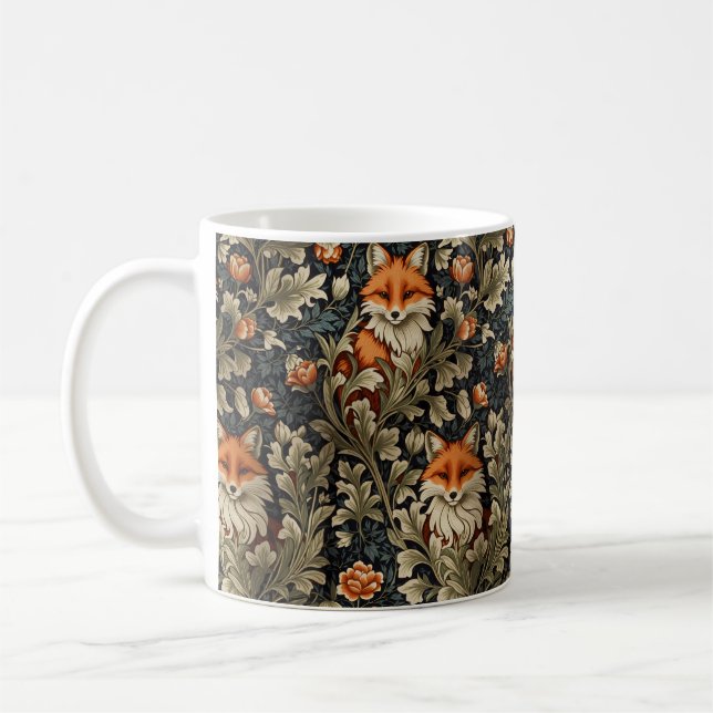 Taza De Café Patrón inspirado por William Morris (Izquierda)