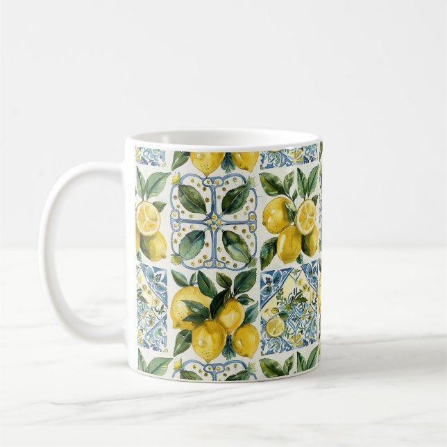Taza De Café Patrón italiano Lemons and Tiles La Dolce Vita (Izquierda)